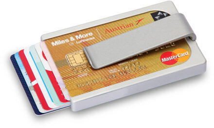 U1 Cardholder Wallet Silver Zilver - 90 x 60 x 16 mm