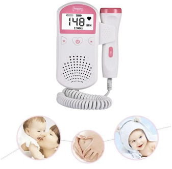 U3-02 Fetal Heart Rate Monitor Pulsed Ultrasound Hand-held LCD Screen Compact Fetal Baby Safety Monitor For Pregnant Women Care