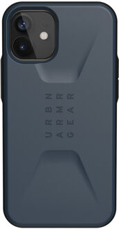 UAG - Civilian backcover hoes - iPhone 12 Mini - Blauw + Lunso Tempered Glass