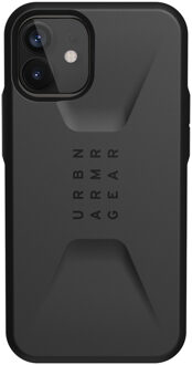 UAG - Civilian backcover hoes - iPhone 12 Mini - Zwart + Lunso Tempered Glass