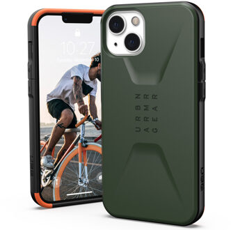 uag Civilian backcover hoes - iPhone 13 - Groen + Lunso Tempered Glass