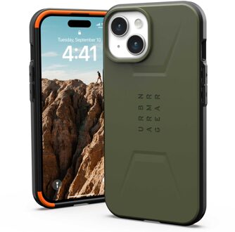 uag Civilian Backcover MagSafe iPhone 15 Telefoonhoesje Groen