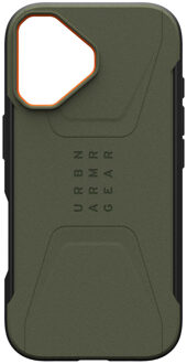 uag Civilian Backcover MagSafe voor de Apple iPhone 17 - Olive Orange Groen