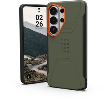 uag Civilian Backcover MagSafe voor de Samsung Galaxy S26 Ultra - Olive Drab / Orange Groen