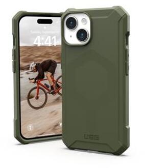 uag Essential Armor MagSafe voor de iPhone 15 - Olive Drab Groen