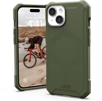 uag Essential Armor MagSafe voor de iPhone 15 - Olive Drab Groen