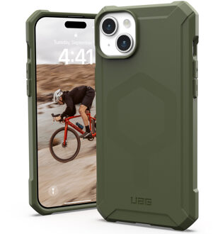 uag Essential Armor MagSafe voor de iPhone 15 Plus - Olive Drab Groen