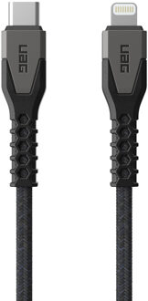 uag Kevlar® Core USB-C naar Lightning oplaadkabel - 1,5 meter - Zwart / Grijs - One size