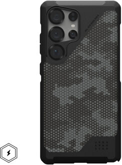 uag Metropolis LT MagSafe Backcover voor de Samsung Galaxy S25 Ultra - Micro Hex Camo Graphite Grijs