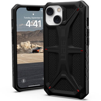 uag Monarch Backcover voor de Apple iPhone 14 - Kevlar Black Zwart