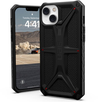 uag Monarch Backcover voor de Apple iPhone 14 Plus - Kevlar Black Zwart