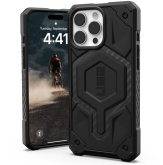 uag Monarch Backcover voor de Apple iPhone 16 Pro Max - Carbon Fiber Zwart