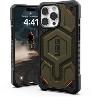 uag Monarch Pro Backcover voor de Apple iPhone 16 Pro Max - Kevlar Element Green Groen