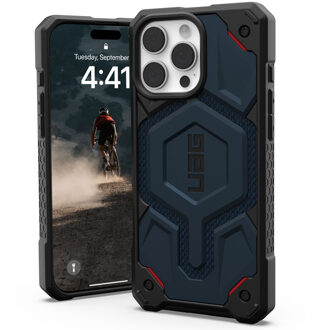 uag Monarch Pro Backcover voor de Apple iPhone 16 Pro Max - Kevlar Mallard Blauw