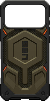 uag Monarch Pro Backcover voor de Apple iPhone 17 Pro Max - Kevlar Element Green Donkergroen