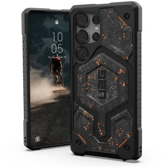 uag Monarch Pro Backcover voor de Samsung Galaxy S25 Ultra - Forged Carbon Zwart