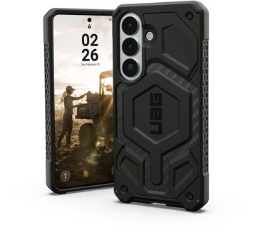 uag Monarch Pro Backcover voor de Samsung Galaxy S26 Plus - Carbon Fiber Grijs