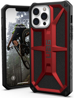 UAG Monarch Series iPhone 13 Pro Max Hoesje - Karmozijnrood / Zwart