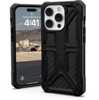 UAG Monarch Series iPhone 14 Pro Hybrid Hoesje - Koolstofvezel