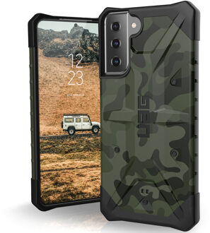 UAG - Pathfinder backcover hoes - Samsung Galaxy S21 Plus - Camouflage + Lunso Tempered Glass