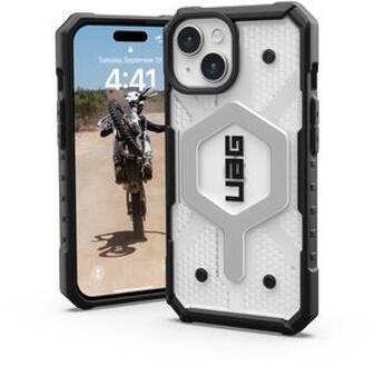 uag Pathfinder Backcover MagSafe voor de iPhone 15 - Ice Transparant