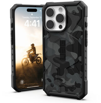 uag Pathfinder Backcover SE voor de Apple iPhone 16 Pro - Midnight Camo Zwart