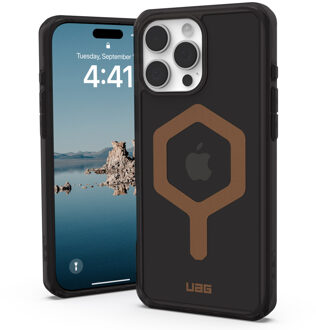 uag Plyo Backcover MagSafe voor de Apple iPhone 16 Pro Max - Black / Bronze Zwart