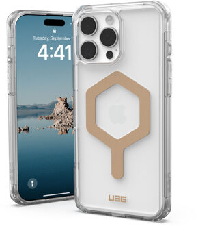 uag Plyo Backcover MagSafe voor de Apple iPhone 16 Pro Max - Ice Gold Transparant
