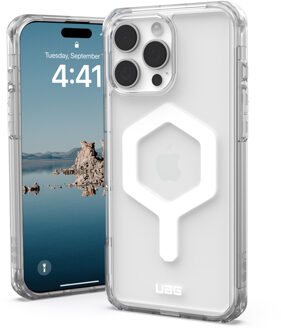 uag Plyo Backcover MagSafe voor de Apple iPhone 16 Pro Max - Ice White Transparant