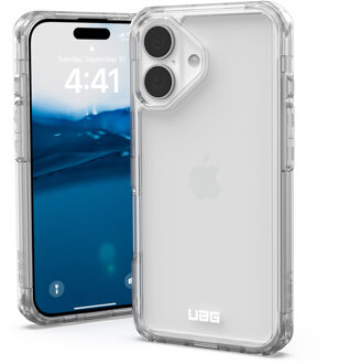 uag Plyo Backcover voor de Apple iPhone 16 - Ice Transparant