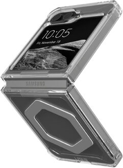 uag Plyo Pro Backcover voor de Samsung Galaxy Z Flip 6 - Ice / Silver Transparant