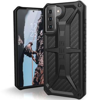 uag Samsung Galaxy S21 Plus Hoesje - Back Case Monarch Carbon Fiber