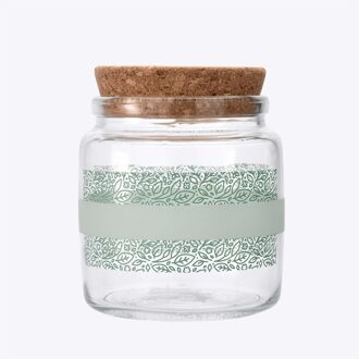 Uareliffe Cirkel Vreugde Crystal Glas Opslag Pot Eiken Cover Multifunctionele Opslagtank 850Ml Water Fles Lang Houden Verse groen