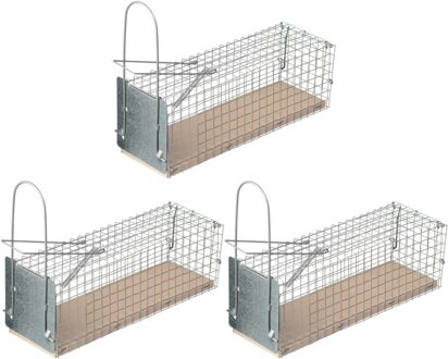 Ubbink 3x Diervriendelijke/humane Anti Ratten Vallen/klemmen 28 Cm - Ongediertevallen - Ongediertebestrijding