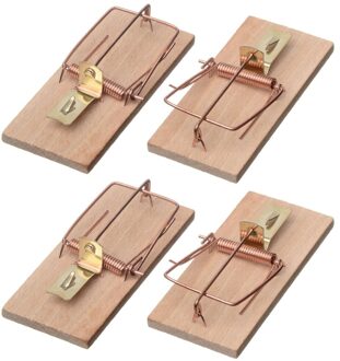 Ubbink 4x Muizenvallen/muizenklemmen 10 cm - Ongediertebestrijding/ongediertewering tegen muizen