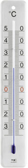 Ubbink Binnen/buiten thermometer geborsteld RVS 4,5 x 28 cm - Buitenthermometers Zilverkleurig