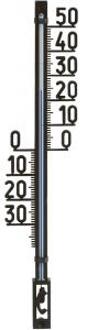 Ubbink Binnen/buiten thermometer kunststof 6,5 x 28 cm - Buitenthemometers - Temperatuurmeters Zwart
