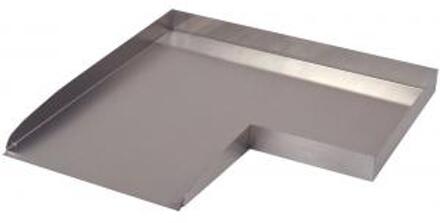 Ubbink Watervalplaat Wolga linkerhoekelement roestvrij staal Zilver