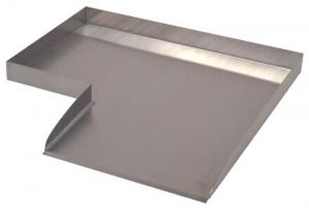 Ubbink Watervalplaat Wolga rechterhoekelement roestvrij staal Zilver