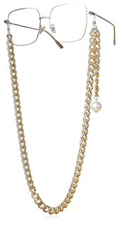 Uddein Gold Punk Ketting Zonnebril Voor Vrouwen Bril Bril Metalen Ketting Voor Bril Band Brillen Eyewear Accessoires zilver