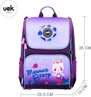 Uek Kid Primaire Schooltas Briefpapier Boek Organizer Bag Rugzak Voor School Meisje Dinosaurus Schouders Peuter Jongens Boekentas Student Mermaids