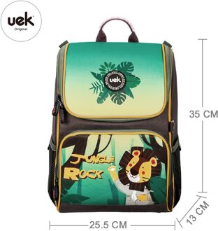 Uek Kid Primaire Schooltas Briefpapier Boek Organizer Bag Rugzak Voor School Meisje Dinosaurus Schouders Peuter Jongens Boekentas Student oerwoud