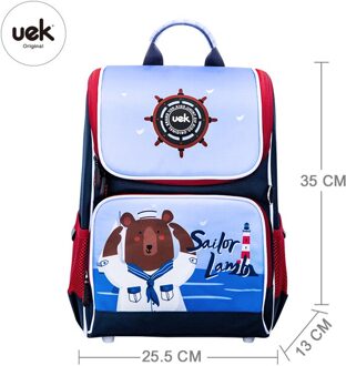 Uek Kid Primaire Schooltas Briefpapier Boek Organizer Bag Rugzak Voor School Meisje Dinosaurus Schouders Peuter Jongens Boekentas Student sailor lamb