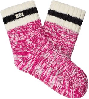 Ugg Deedee Fleece Lined Quarter Sokken Dames roze - wit - zwart - 1-SIZE
