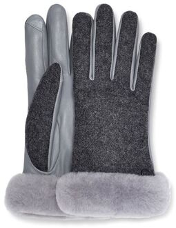Ugg Fabric Leather Shorty Tech Handschoenen Dames grijs - M