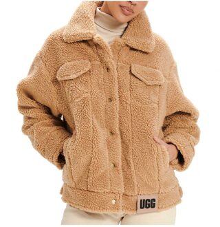 Ugg Frankie Sherpa Trucker Winterjas Dames licht bruin