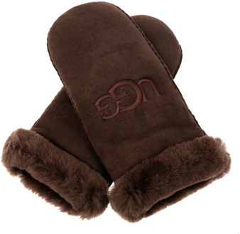 Ugg Handschoenen met logo UGG , Brown , Dames - L/Xl