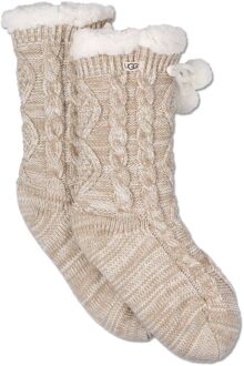 Ugg Laila Bow sokken met fleecevoering Beige - 1 maat