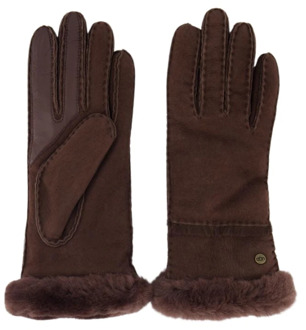Ugg Schapenvacht Handschoenen Burnt Cedar Stijlvol UGG , Brown , Dames - L,M