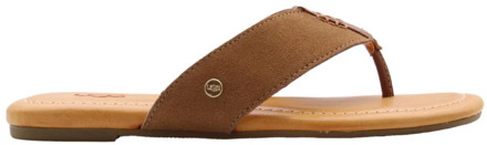 Ugg Stijlvolle Zomer Flip Flops UGG , Brown , Dames - 36 Eu,37 EU